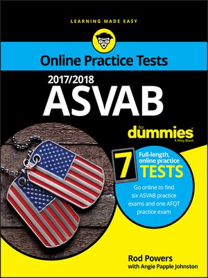 cover image of 2017/2018 ASVAB For Dummies with Online Practice